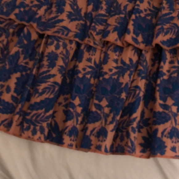 Floral Blue and Tan Skirt, girl’s M - Picture 1 of 7